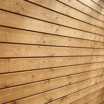 Fire-retardant treated wood siding with natural grain texture