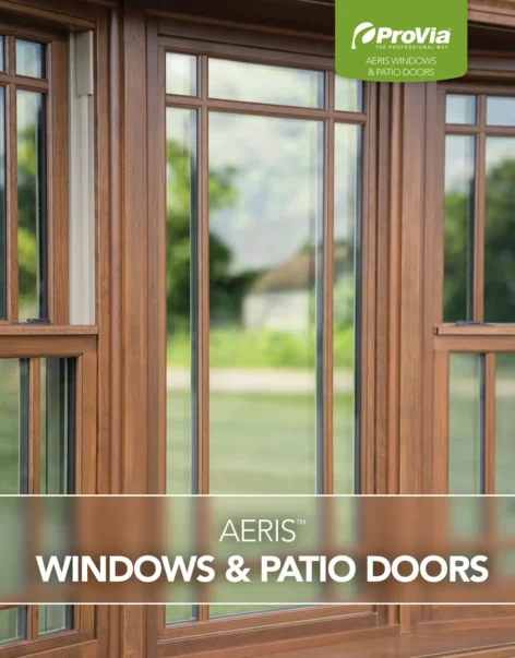 ProVia Aeris™ brochure cover — windows and doors for Denver Colorado homes