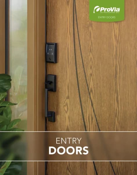 ProVia Entry Doors brochure cover — windows and doors for Denver Colorado homes