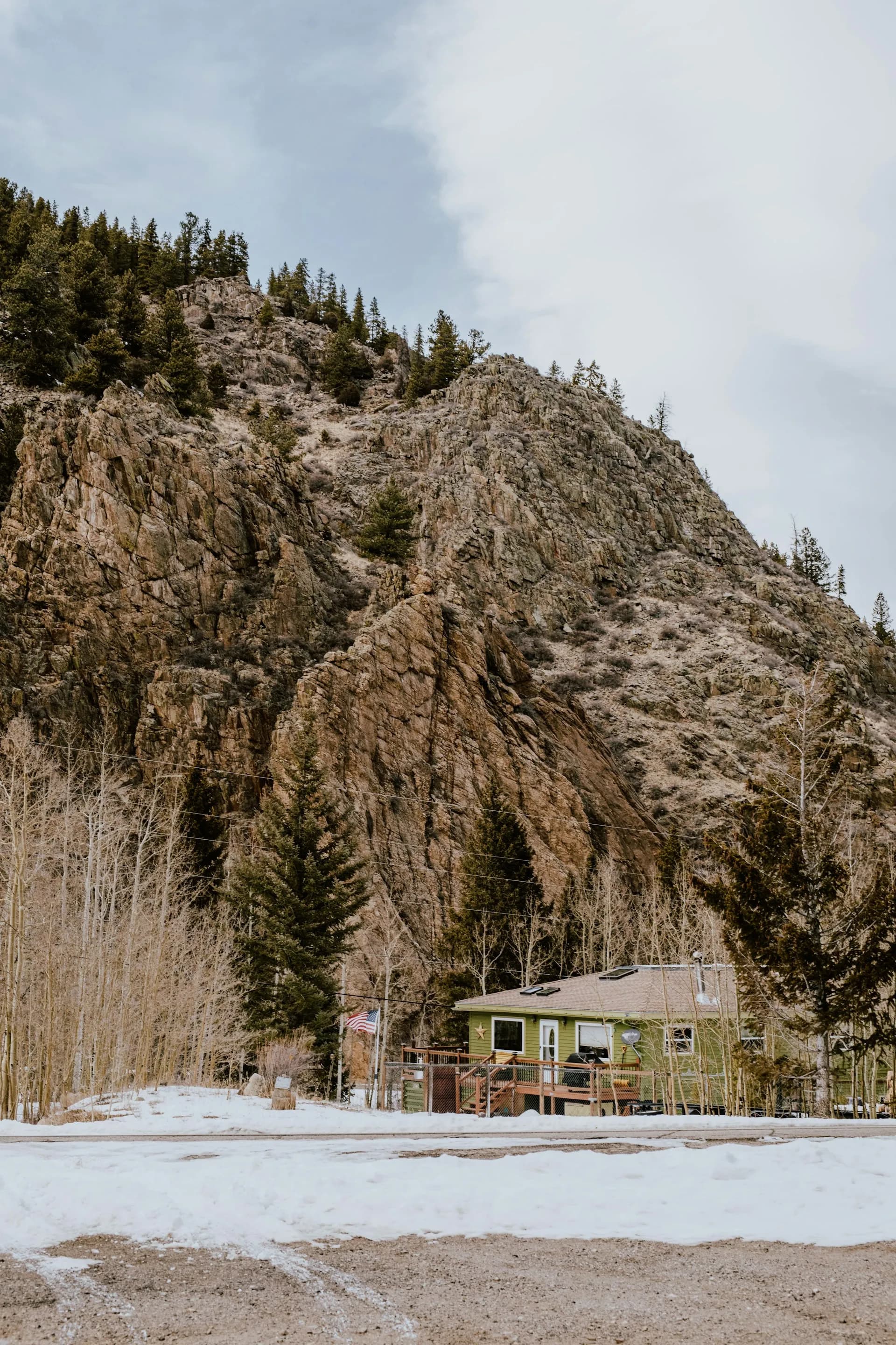 Home at the base of the Rocky Mountain foothills near Boulder Colorado