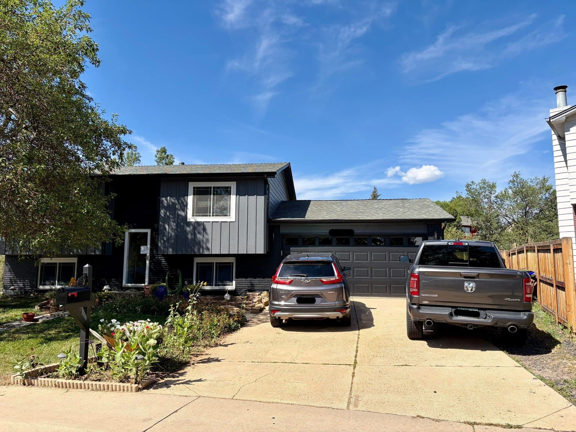 After picture of a home in Westminster, CO, with new LP Smartside siding and trim.