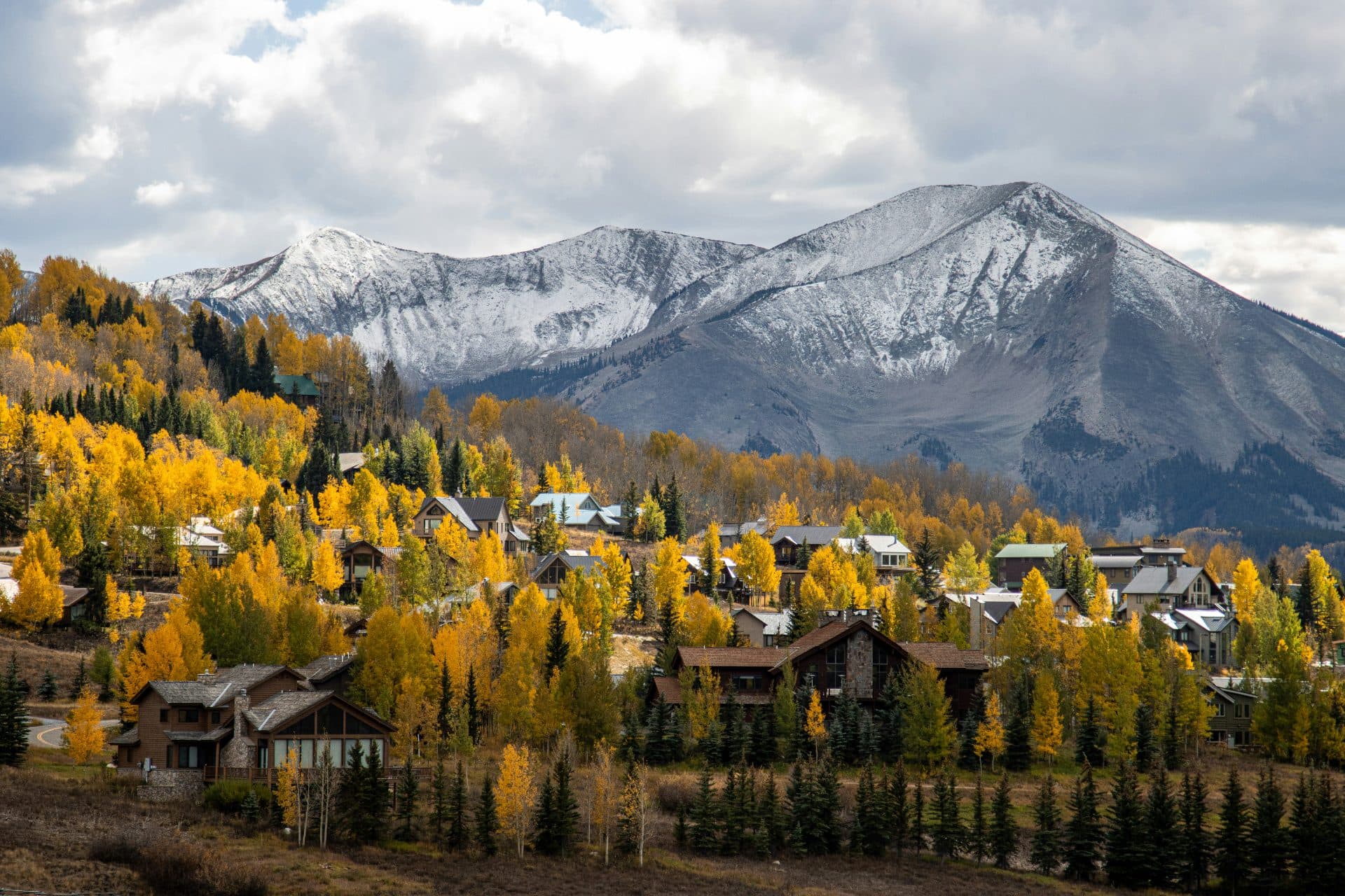 Colorado town in winter.