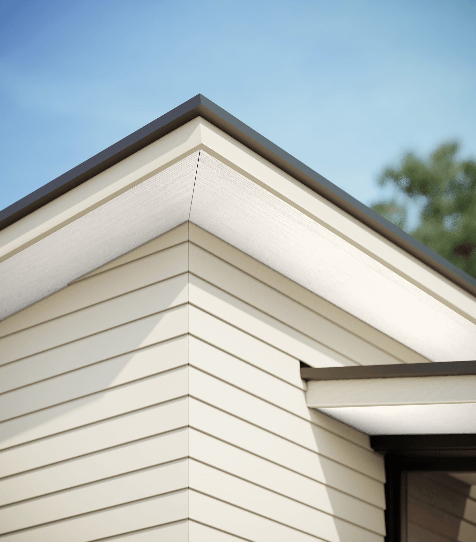 James Hardie soffits and fascia in Arctic White.